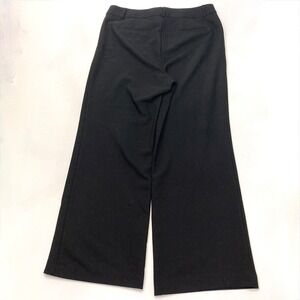 Ann Taylor LOFT High Waist Curvy Trousers Pants Wide Leg Womens 12 Black Stretch